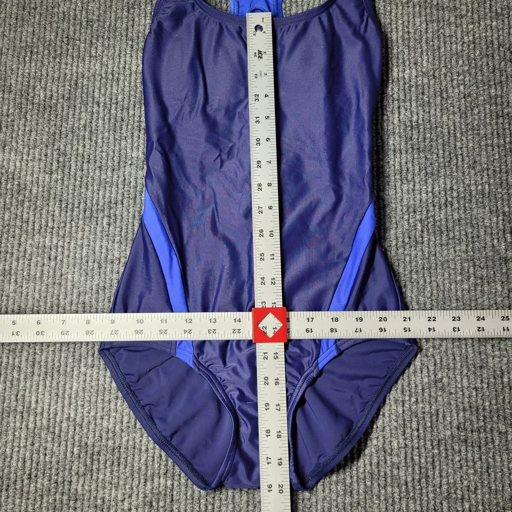 Speedo Womens One Piece Swimsuit X Blue Modest‎ Cut Classic Size 6